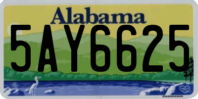 AL license plate 5AY6625