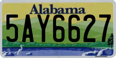 AL license plate 5AY6627