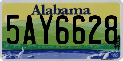 AL license plate 5AY6628