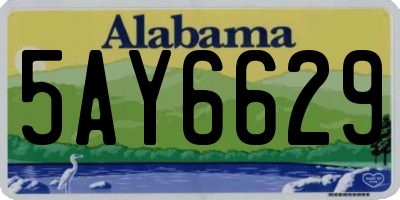 AL license plate 5AY6629