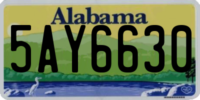 AL license plate 5AY6630