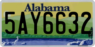 AL license plate 5AY6632