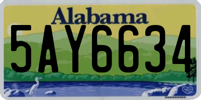 AL license plate 5AY6634