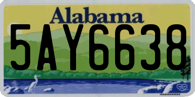 AL license plate 5AY6638