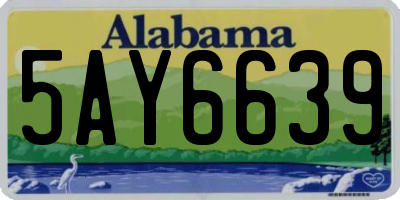 AL license plate 5AY6639