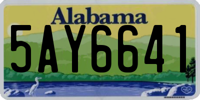 AL license plate 5AY6641