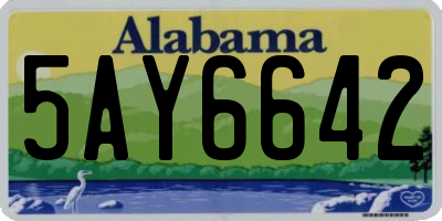 AL license plate 5AY6642