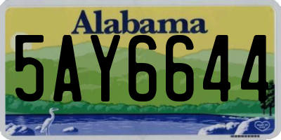AL license plate 5AY6644