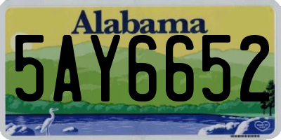 AL license plate 5AY6652