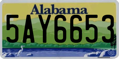 AL license plate 5AY6653