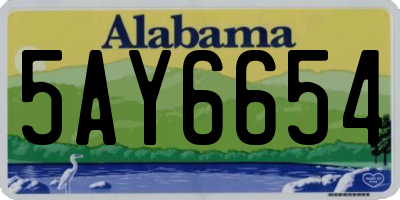 AL license plate 5AY6654