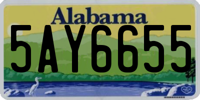 AL license plate 5AY6655