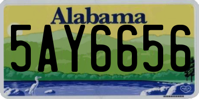 AL license plate 5AY6656