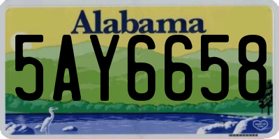AL license plate 5AY6658