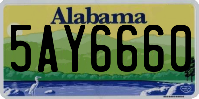 AL license plate 5AY6660