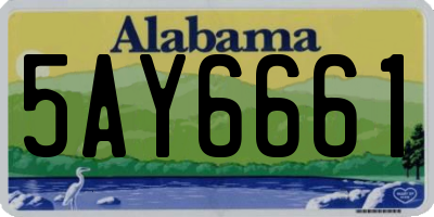 AL license plate 5AY6661