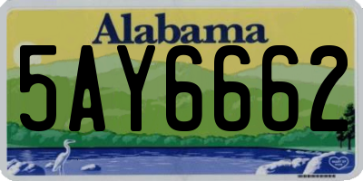 AL license plate 5AY6662