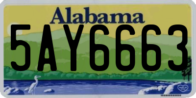 AL license plate 5AY6663