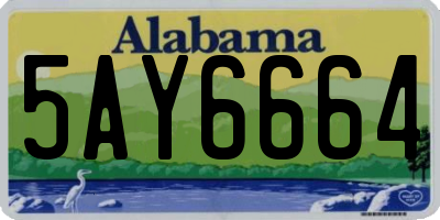 AL license plate 5AY6664