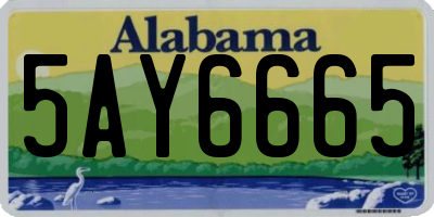 AL license plate 5AY6665