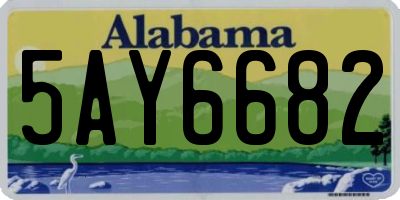 AL license plate 5AY6682