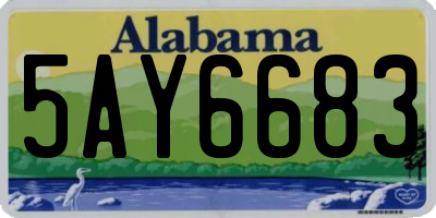 AL license plate 5AY6683