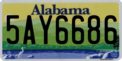 AL license plate 5AY6686