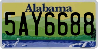 AL license plate 5AY6688