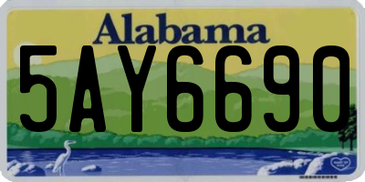 AL license plate 5AY6690