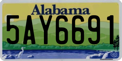 AL license plate 5AY6691