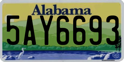 AL license plate 5AY6693