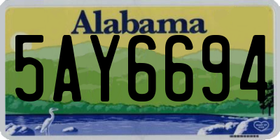 AL license plate 5AY6694
