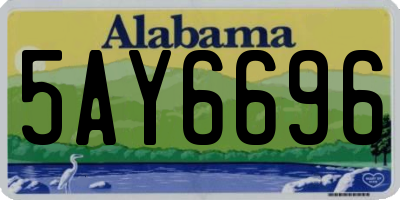 AL license plate 5AY6696