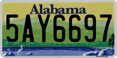 AL license plate 5AY6697