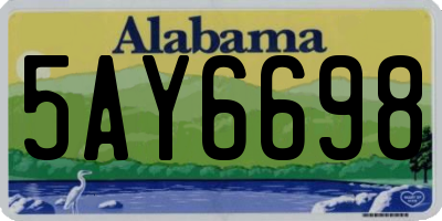 AL license plate 5AY6698