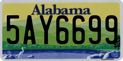AL license plate 5AY6699