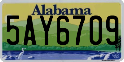 AL license plate 5AY6709