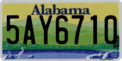 AL license plate 5AY6710