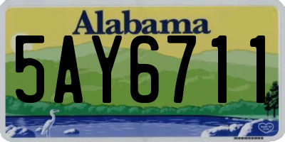 AL license plate 5AY6711