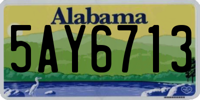 AL license plate 5AY6713