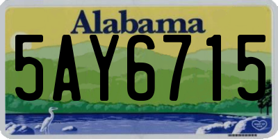 AL license plate 5AY6715