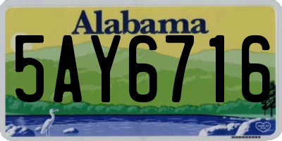 AL license plate 5AY6716