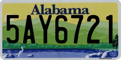 AL license plate 5AY6721