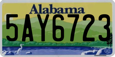 AL license plate 5AY6723