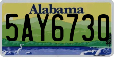 AL license plate 5AY6730