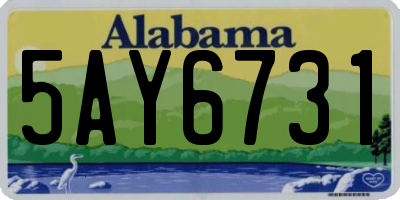 AL license plate 5AY6731