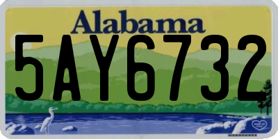 AL license plate 5AY6732