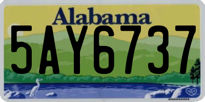 AL license plate 5AY6737