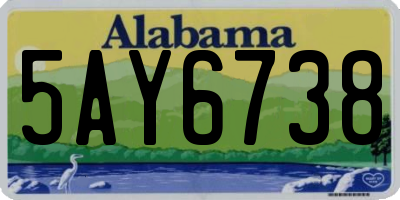 AL license plate 5AY6738