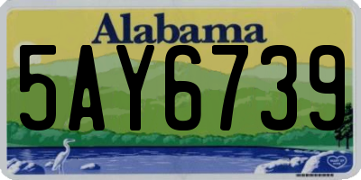 AL license plate 5AY6739